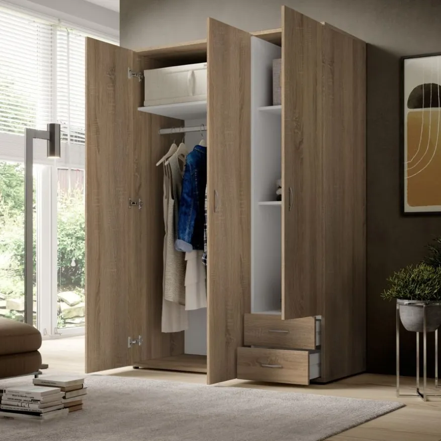 Kledingkast Baarlo Naturel - 120x176x52 cm
