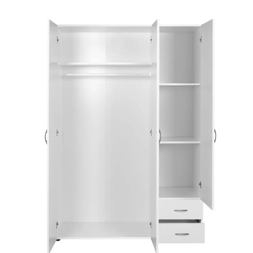 Kledingkast Baarlo Wit - 120x176x52 cm