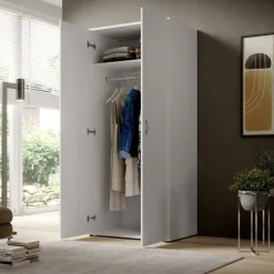 Kledingkast Baarlo Wit - 80x176x52 cm