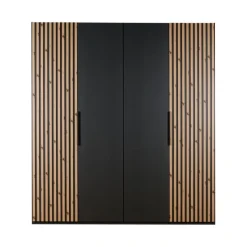 Kledingkast Bakel Donkergrijs - 200x216x58 cm
