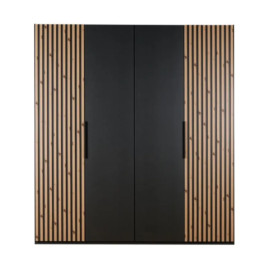 Kledingkast Bakel Donkergrijs - 200x216x58 cm