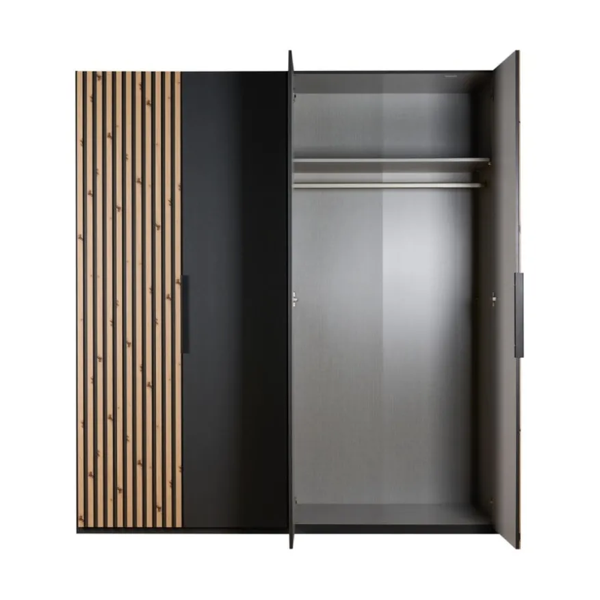 Kledingkast Bakel Donkergrijs - 200x216x58 cm