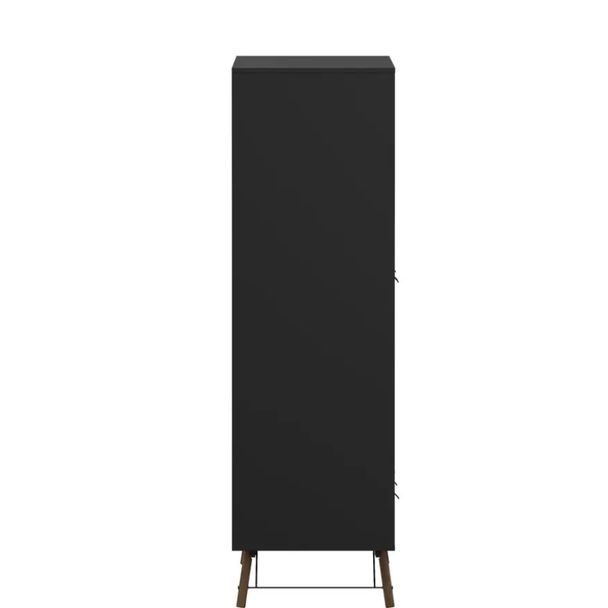 Kledingkast Denver Zwart / Walnoot - 150x200x60 cm