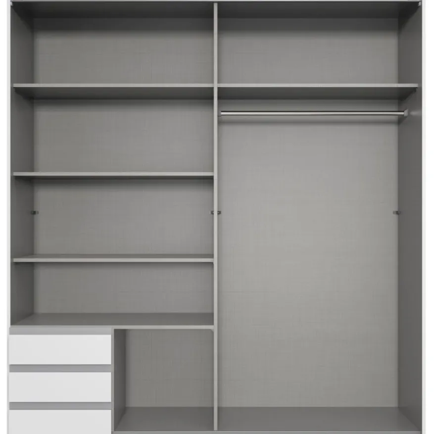 Kledingkast Elsen Wit - 179x198x64 cm