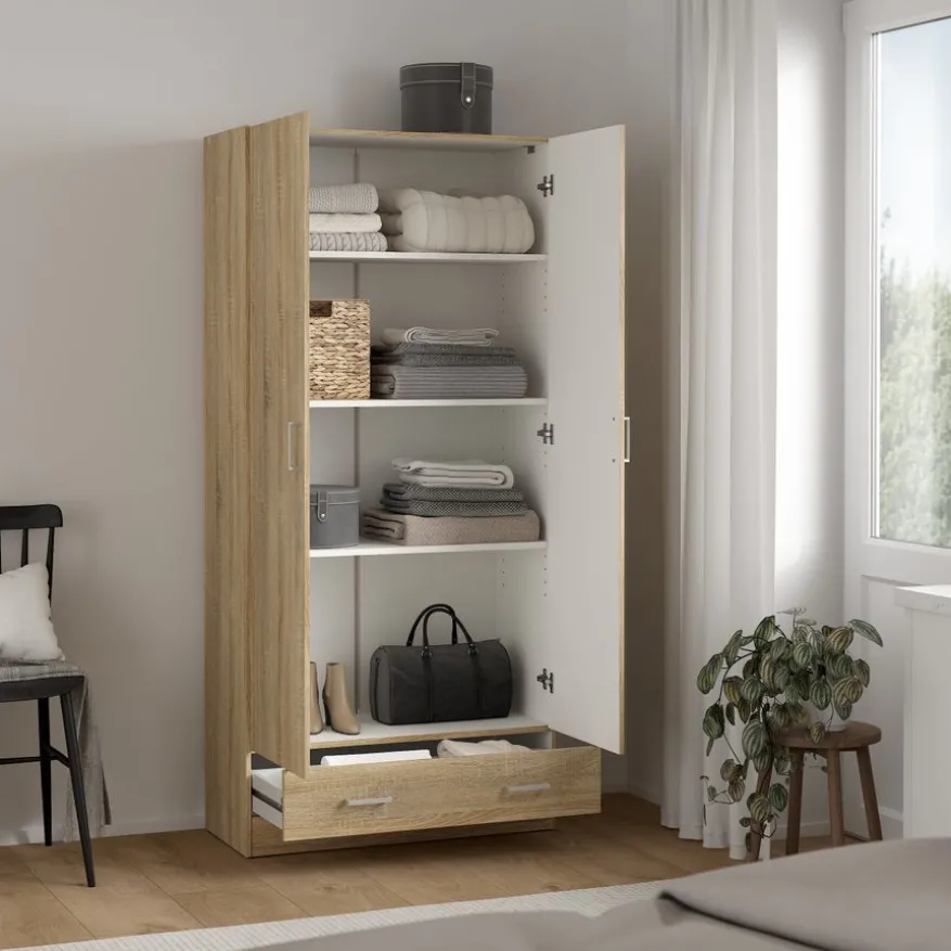 Kledingkast Harper Naturel - 80x171x36 cm