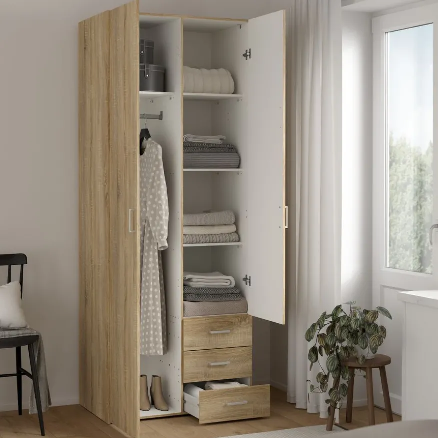 Kledingkast Harper Naturel - 78x201x50 cm