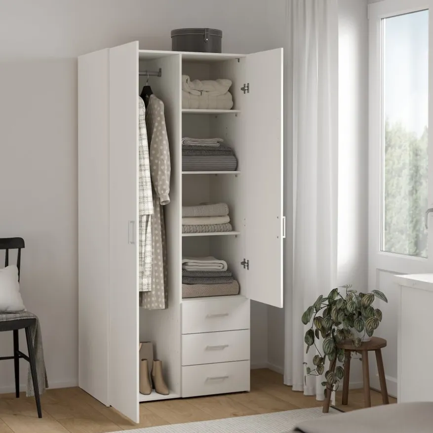 Kledingkast Harper Wit - 78x176x36 cm