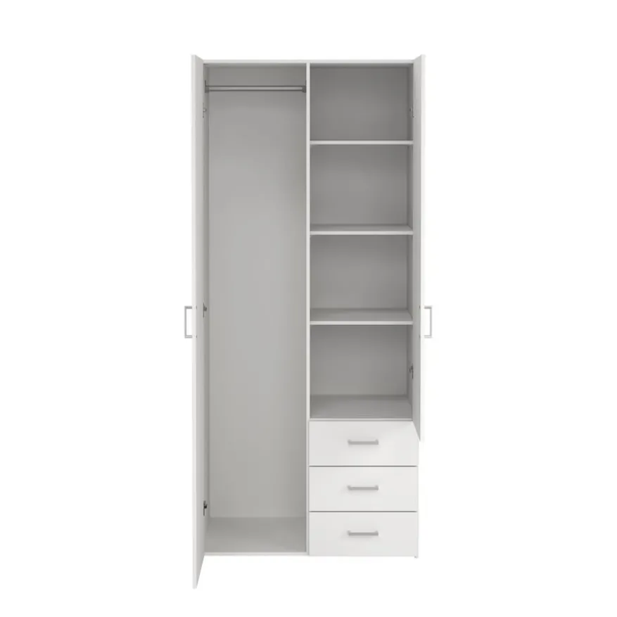 Kledingkast Harper Wit - 78x176x36 cm