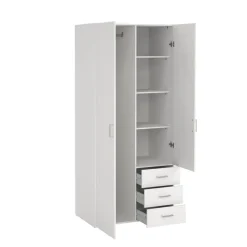 Kledingkast Harper Wit - 78x176x36 cm