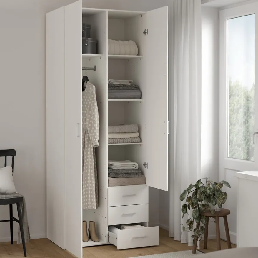 Kledingkast Harper Wit - 78x201x50 cm