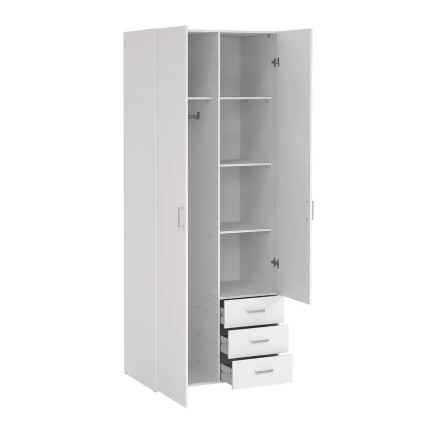 Kledingkast Harper Wit - 78x201x50 cm