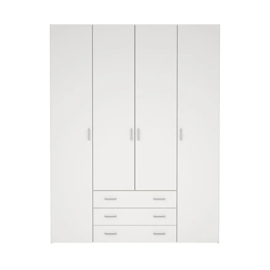 Kledingkast Harper Wit - 154x201x50 cm