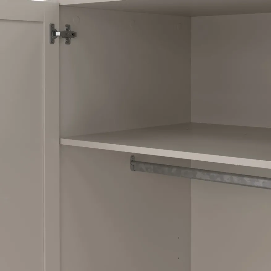 Kledingkast Indy Taupe - 196x200x62 cm
