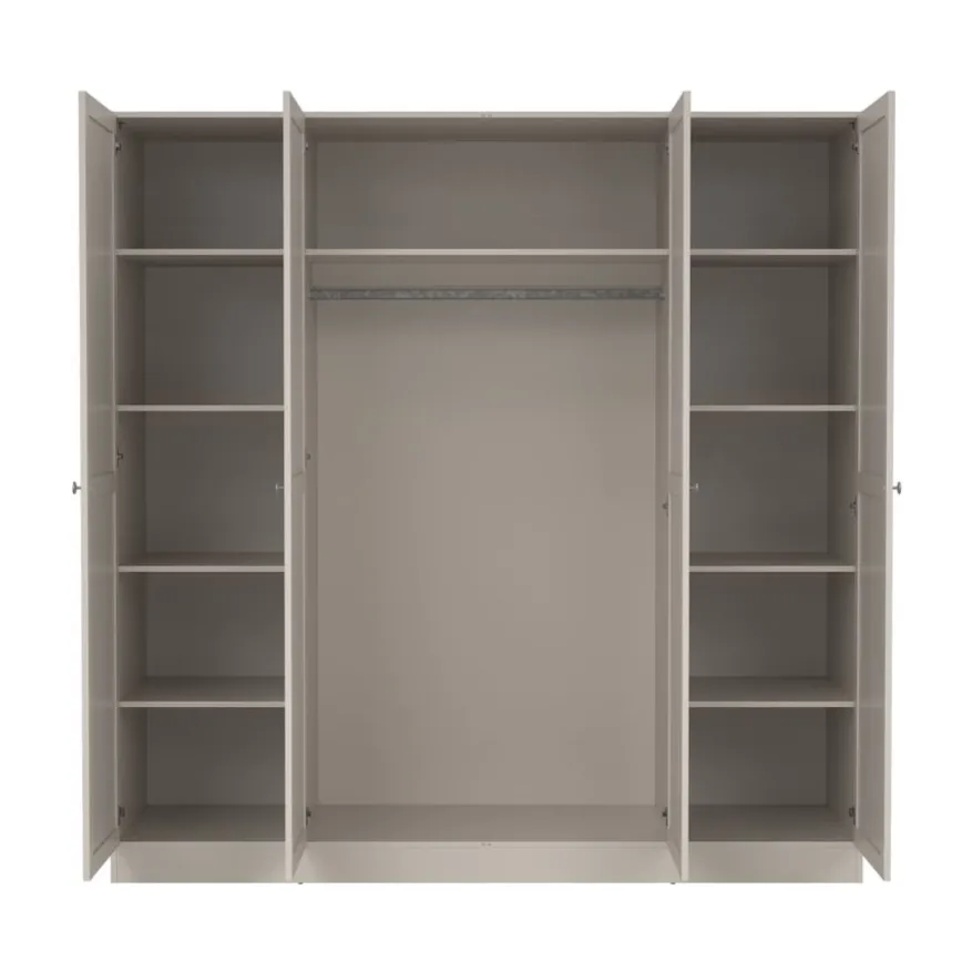 Kledingkast Indy Taupe - 196x200x62 cm
