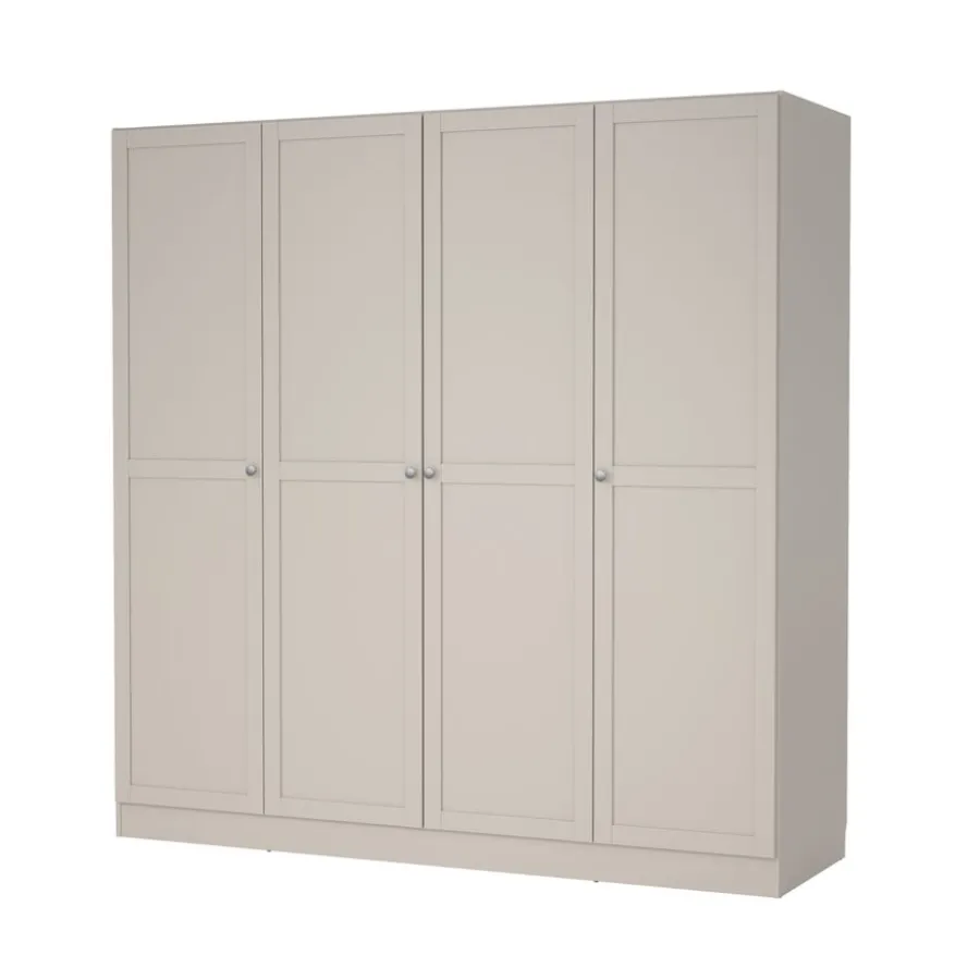 Kledingkast Indy Taupe - 196x200x62 cm
