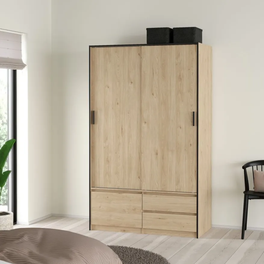 Kledingkast Jasper Eiken - 121x200x60 cm
