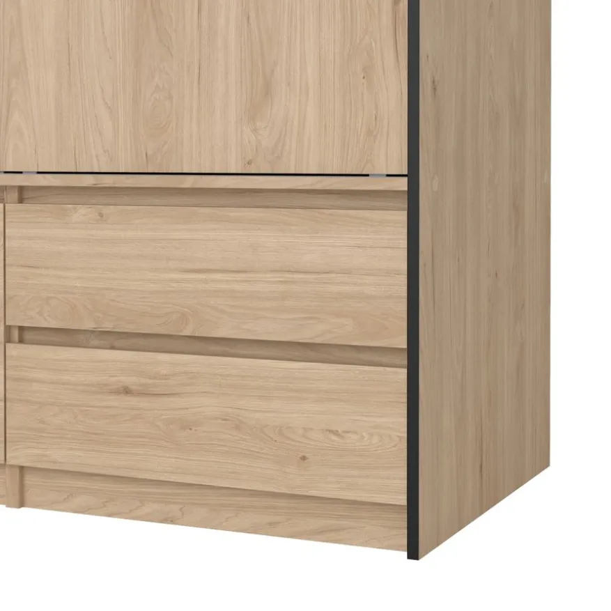 Kledingkast Jasper Eiken - 121x200x60 cm