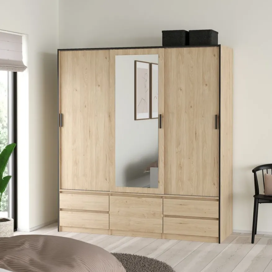 Kledingkast Jasper Eiken - 181x200x60 cm