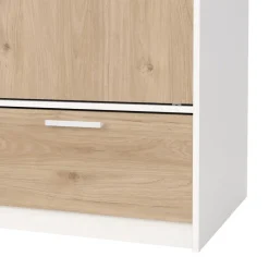 Kledingkast Jasper Wit / Eiken - 121x200x60 cm