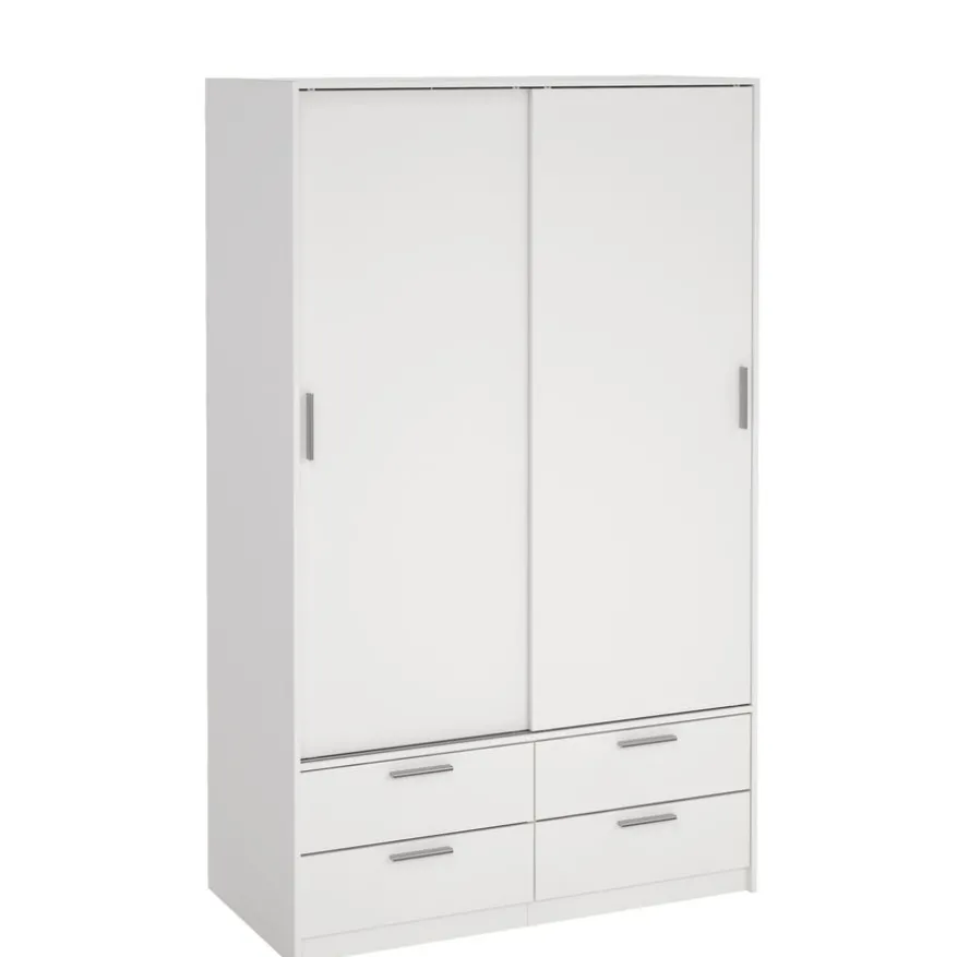 Kledingkast Jasper Wit - 121x200x60 cm