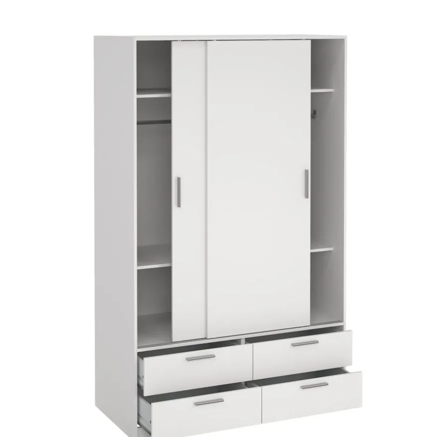 Kledingkast Jasper Wit - 121x200x60 cm