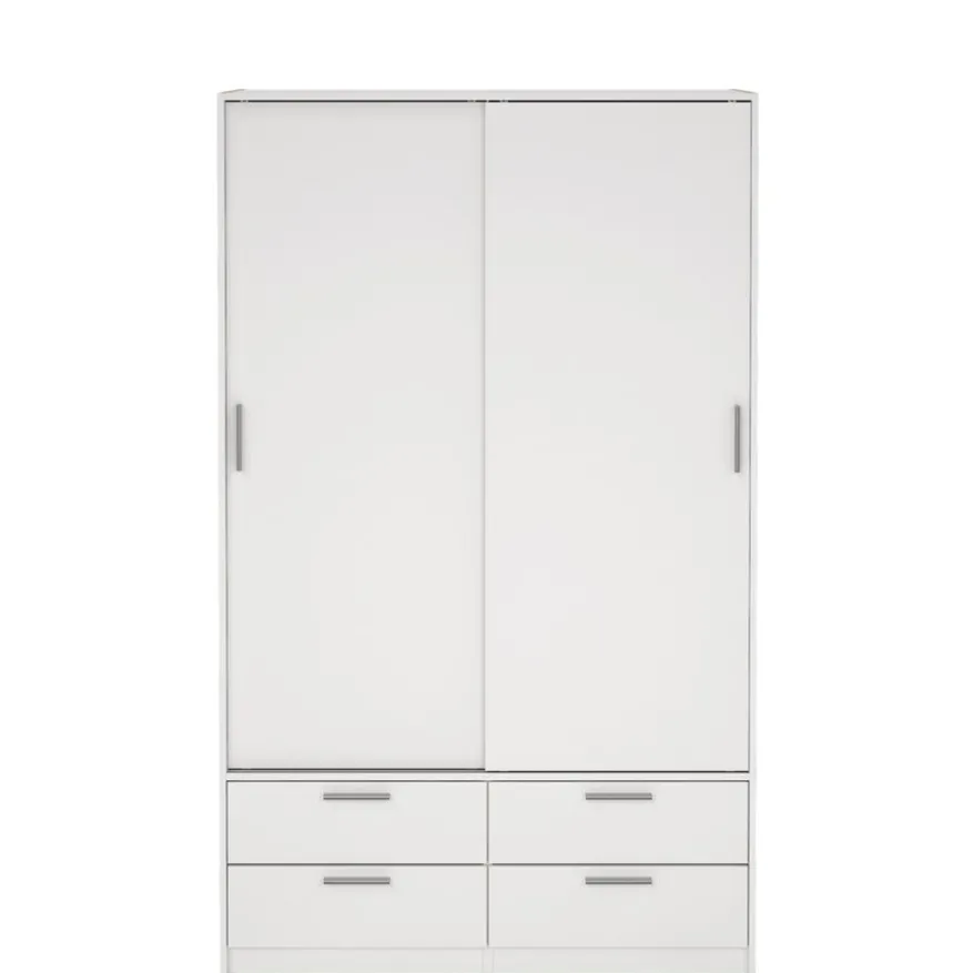 Kledingkast Jasper Wit - 121x200x60 cm
