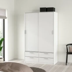 Kledingkast Jasper Wit - 121x200x60 cm