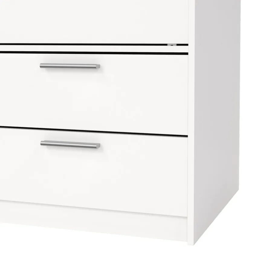 Kledingkast Jasper Wit - 121x200x60 cm
