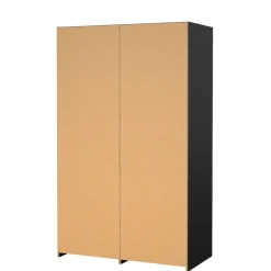 Kledingkast Jasper Zwart / Eiken - 121x200x60 cm