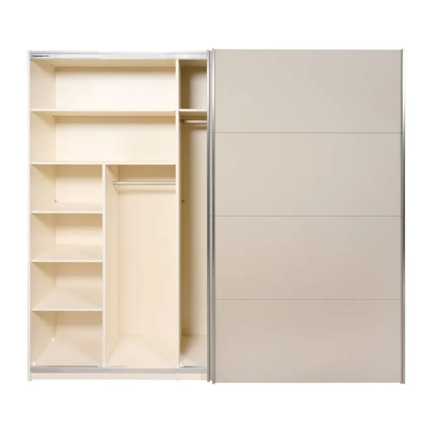 Kledingkast Legado Beige / Wit - 253x236x65 cm