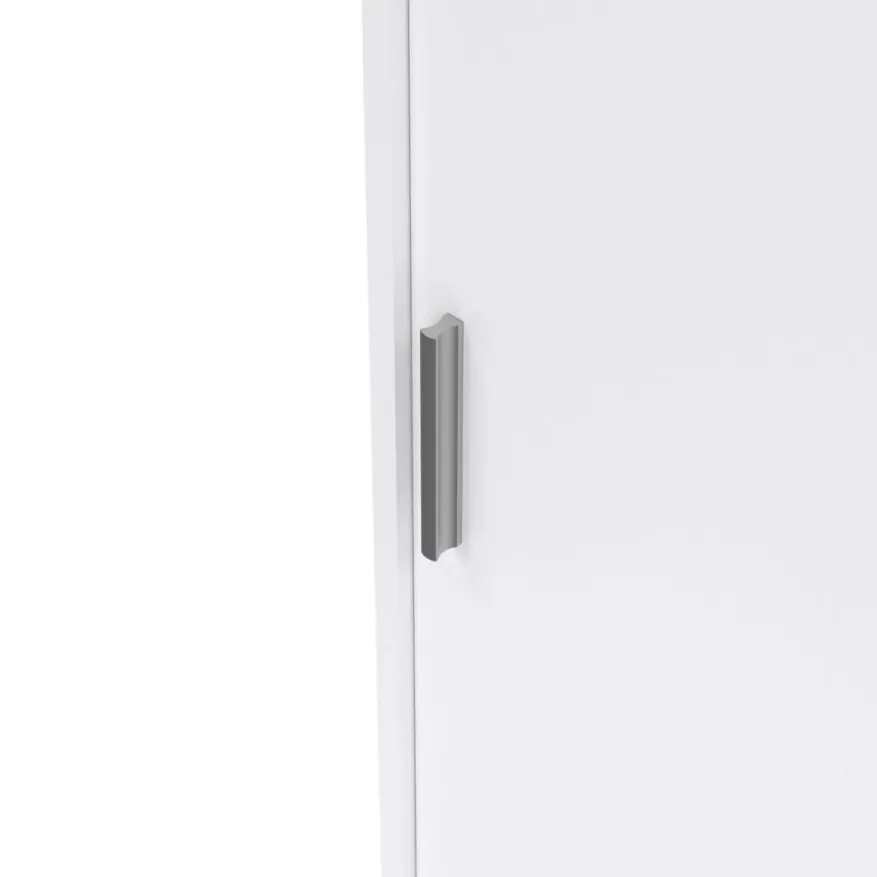 Kledingkast Luna Hoogglans Wit - 177x201x60 cm