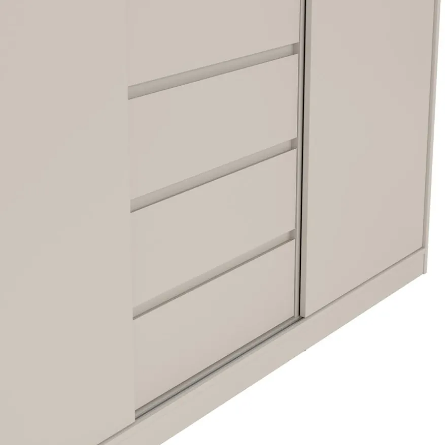 Kledingkast Luna Taupe - 177x201x60 cm