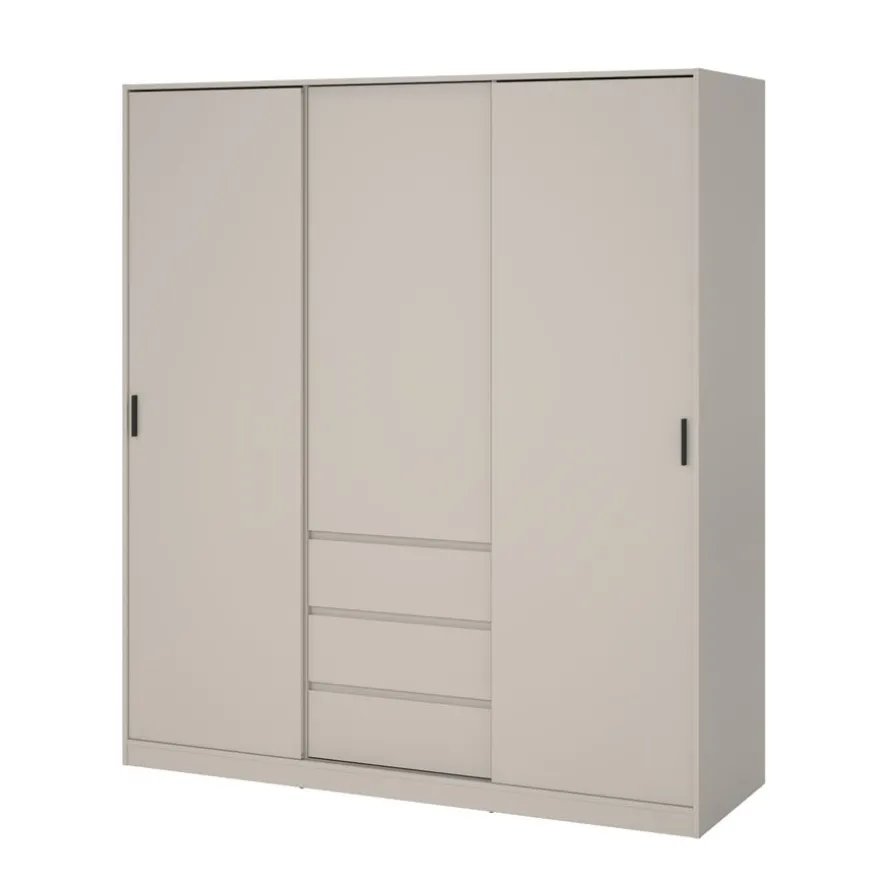 Kledingkast Luna Taupe - 177x201x60 cm