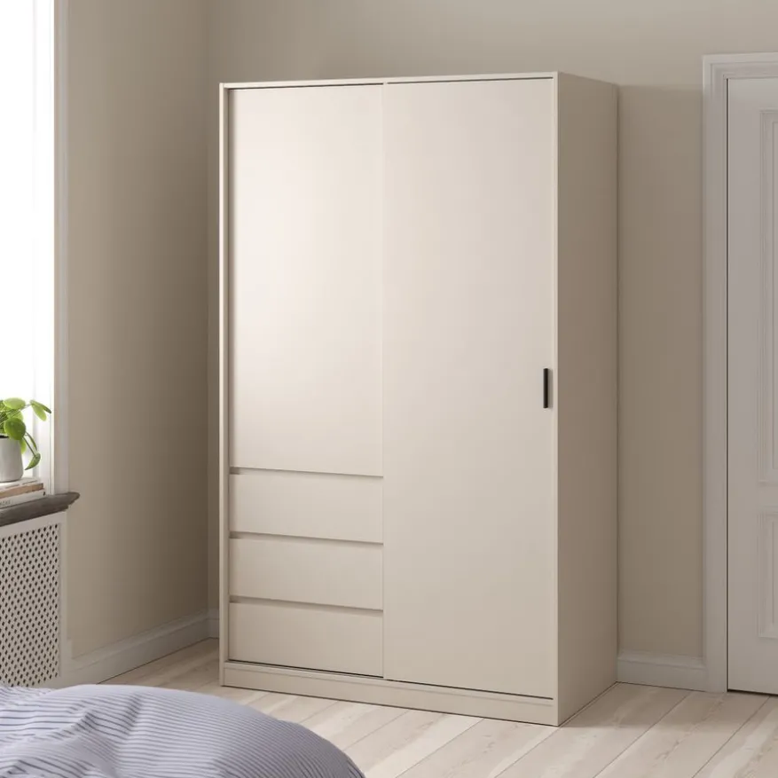 Kledingkast Luna Taupe - 119x201x60 cm