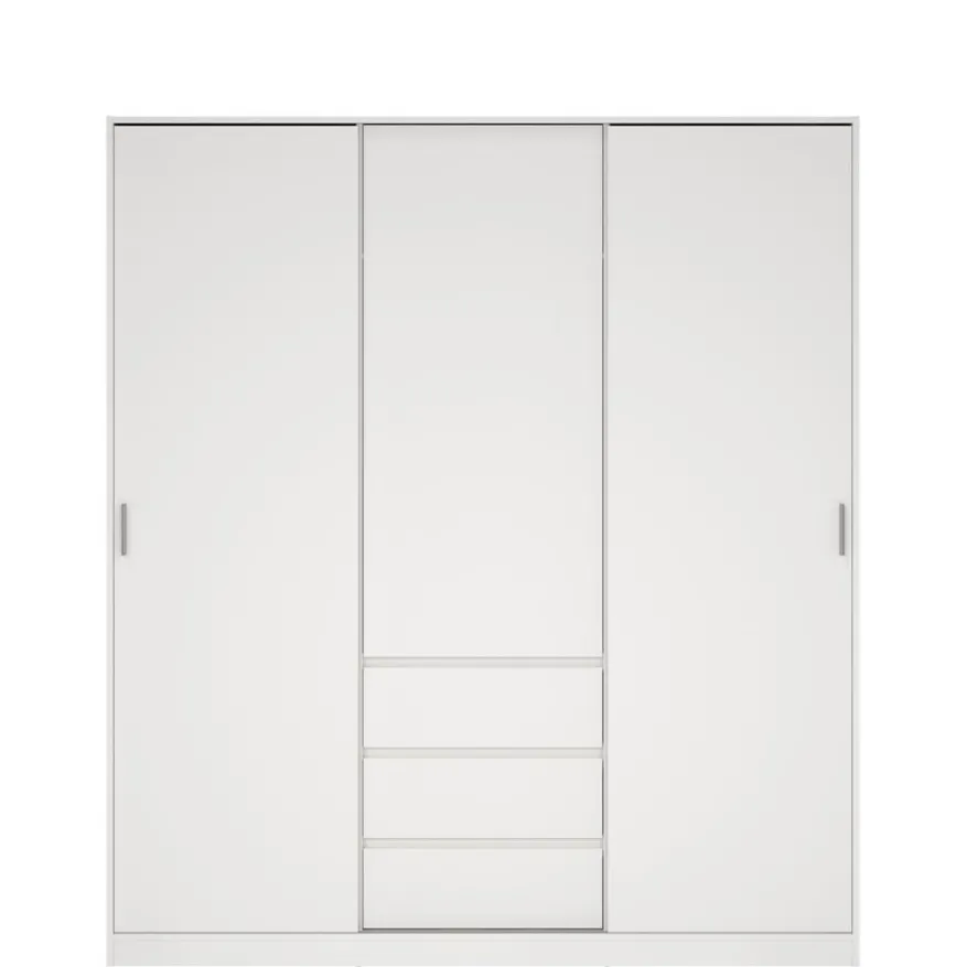 Kledingkast Luna Wit - 177x201x60 cm