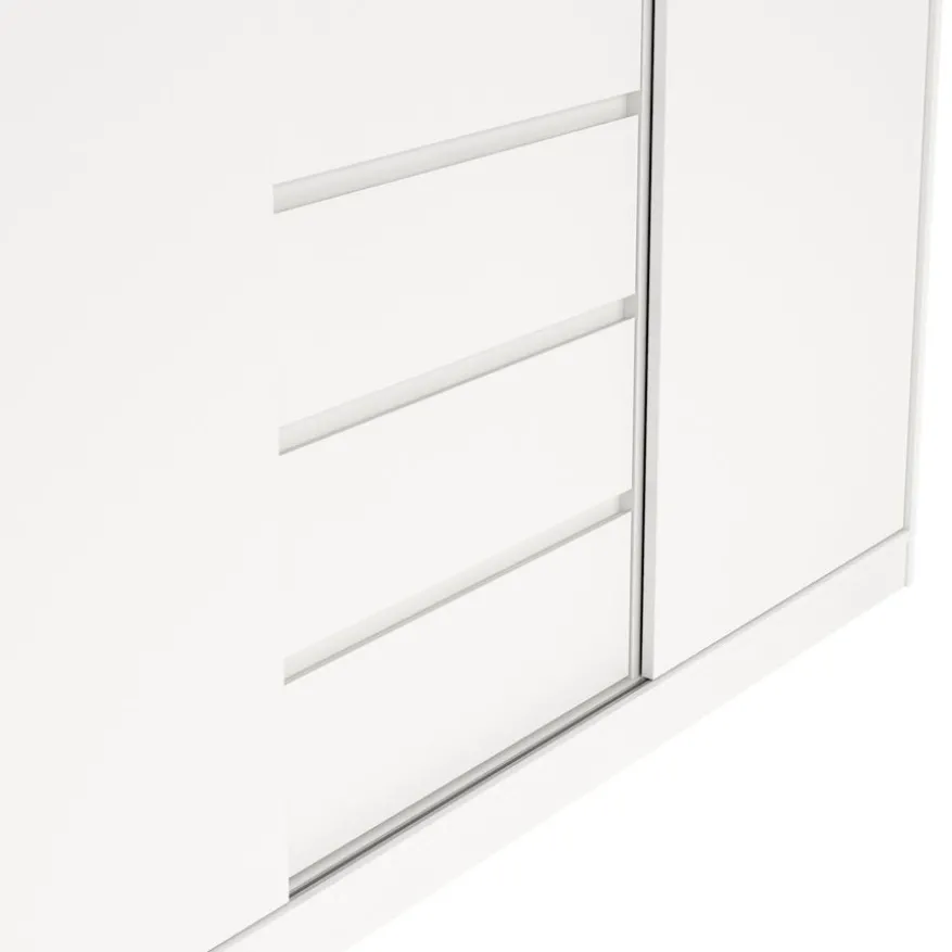 Kledingkast Luna Wit - 177x201x60 cm
