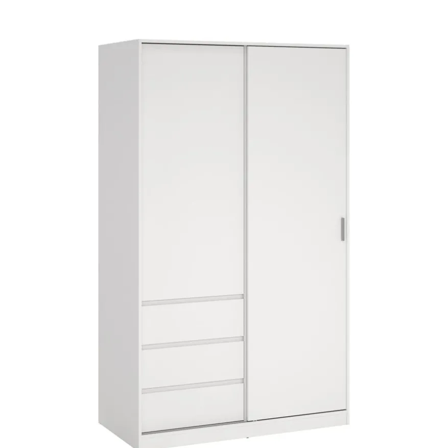 Kledingkast Luna Wit - 119x201x60 cm
