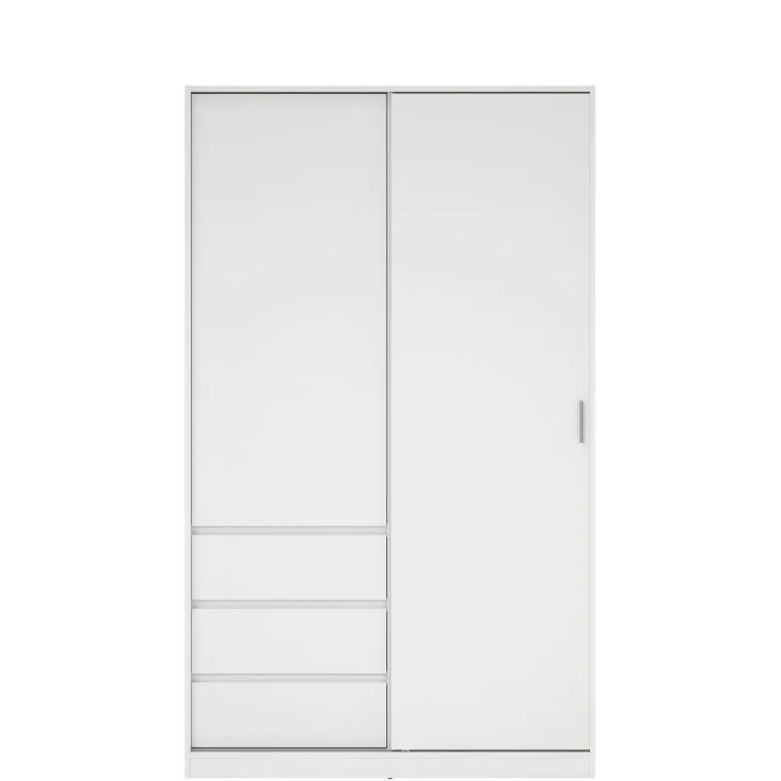 Kledingkast Luna Wit - 119x201x60 cm