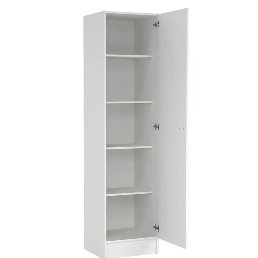 Kledingkast Miami Wit - 49x200x47 cm