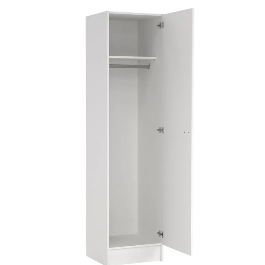 Kledingkast Miami Wit - 49x200x47 cm