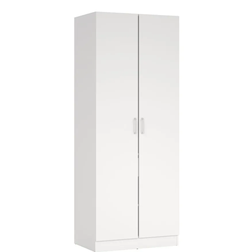 Kledingkast Miami Wit - 79x200x50 cm