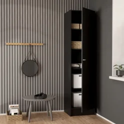 Kledingkast Miami Zwart - 49x200x47 cm