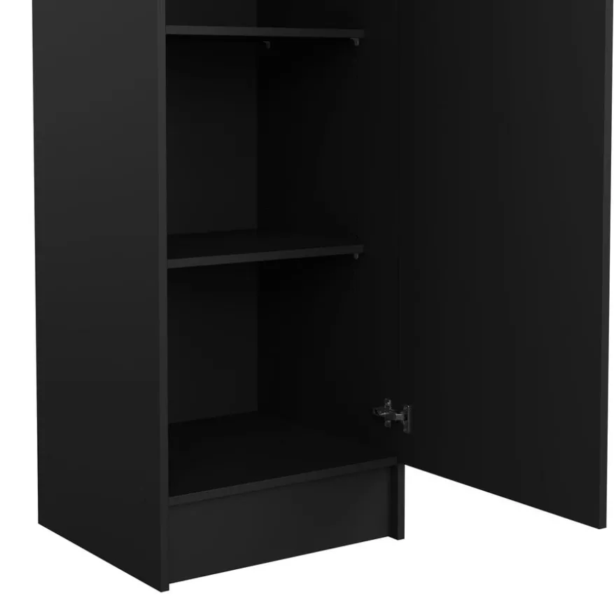 Kledingkast Miami Zwart - 49x200x47 cm