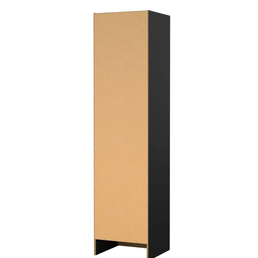 Kledingkast Miami Zwart - 49x200x47 cm
