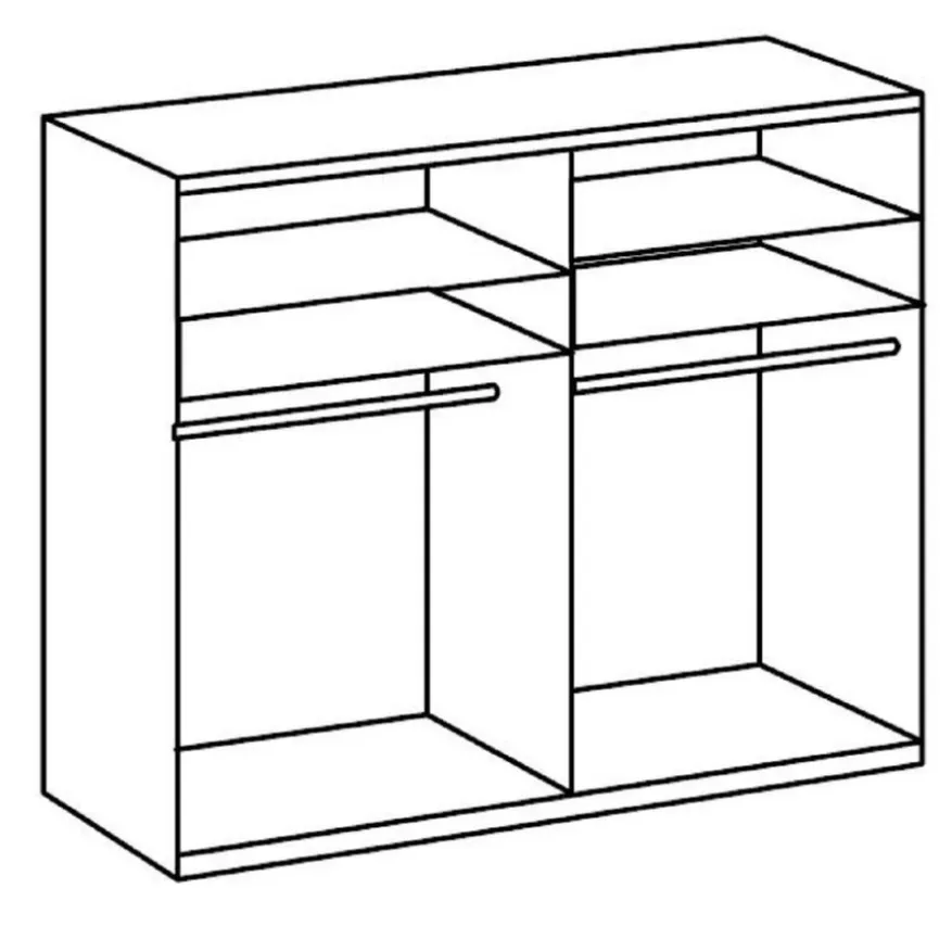 Kledingkast Mierlo Wit - 225x208x65 cm