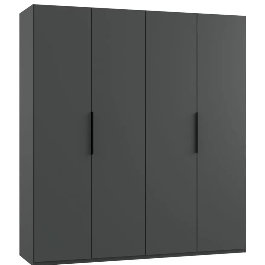 Kledingkast Oss Donkergrijs - 200x216x58 cm