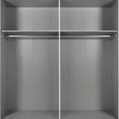 Kledingkast Oss Donkergrijs - 200x216x58 cm