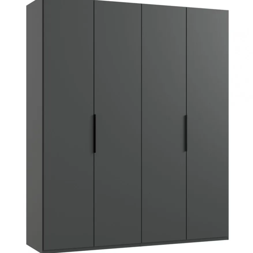 Kledingkast Oss Donkergrijs - 200x236x58 cm