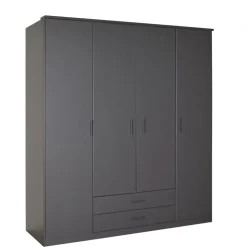 Kledingkast Stolpen Grafiet - 180x199x58 cm