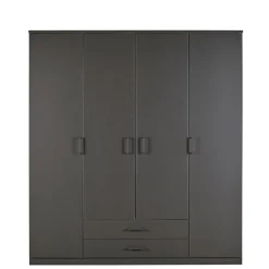 Kledingkast Stolpen Grafiet - 180x199x58 cm